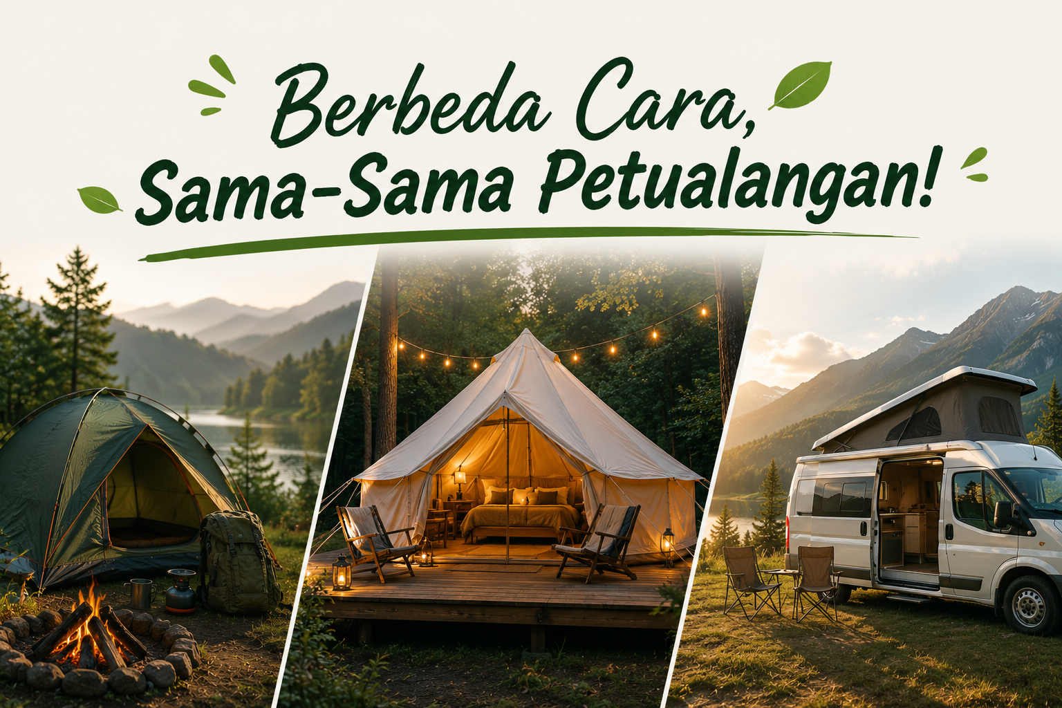 Read more about the article Perbedaan Camping, Glamping, dan Campervan