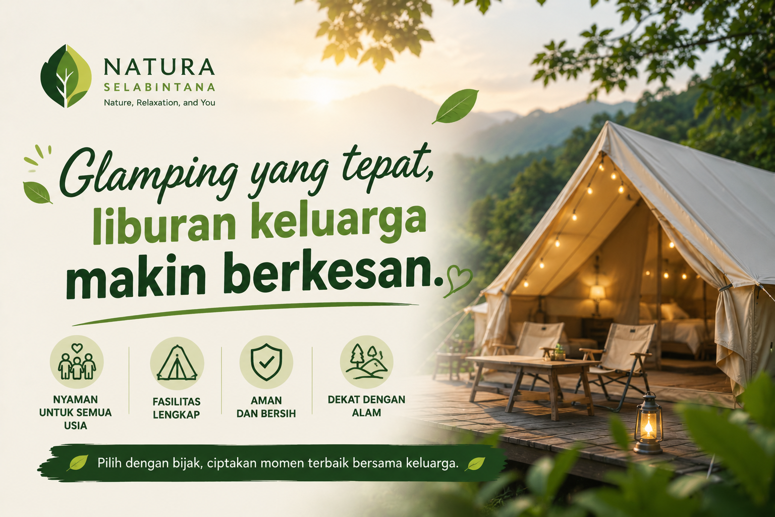 Read more about the article Tips Memilih Glamping yang Cocok untuk Keluarga